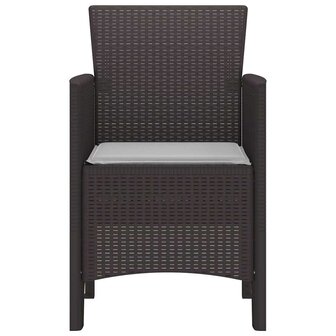 Tuinstoel 2 pcs Bruin 53 x 49 x 85 cm PP 6