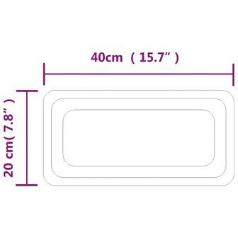 Badkamerspiegel LED 20x40 cm 5