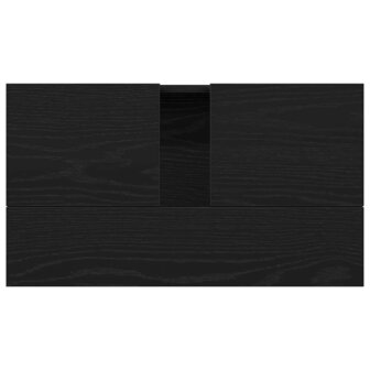 Wastafelkast met plank Zwart eiken 58 x 33 x 60 cm Bewerkt hout 9