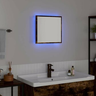 LED Badkamer Spiegel met spiegel Gerookt eiken 40 x 8,5 x 37 cm 4