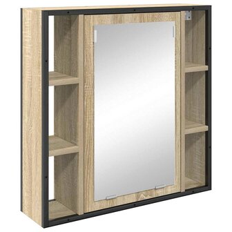 Badkamer spiegelkast Beige 60 x 16 x 60 cm Bewerkt hout 2