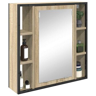 Badkamer spiegelkast Beige 60 x 16 x 60 cm Bewerkt hout 3