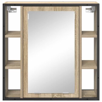 Badkamer spiegelkast Beige 60 x 16 x 60 cm Bewerkt hout 6