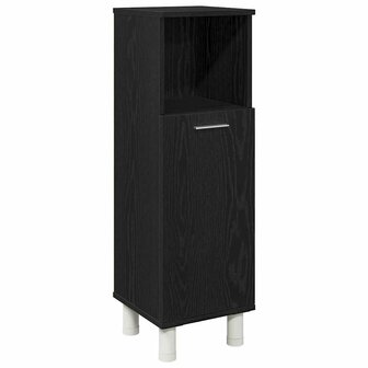 Badkamerkast Zwart Eiken 30 x 30 x 95 cm Bewerkt hout 2