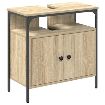 Badkamerkast Beige 60 x 30 x 60 cm Bewerkt hout 2
