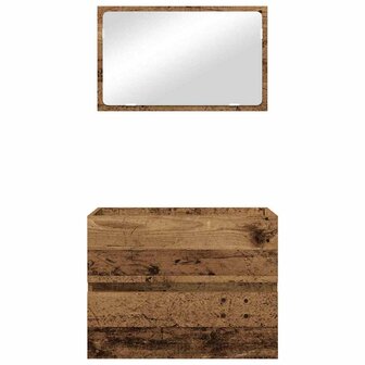 Badkamermeubelset 2 pcs Oud Hout 57 x 37 x 45 cm Bewerkt hout 8