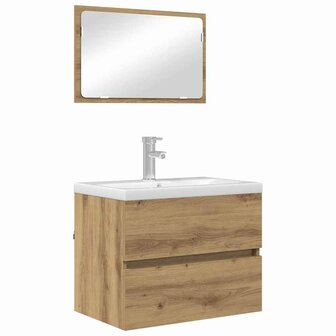 Badkamermeubelset met lade 2 pcs Artisan Eiken 57 x 37 x 45 cm 3