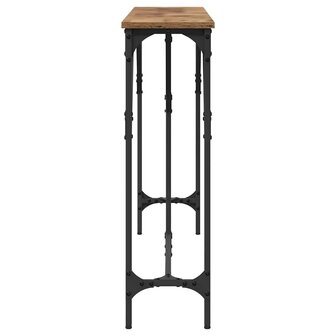 Wandtafel Oud Hout 140 x 23 x 75 cm Gelaagd hout en metaal 6