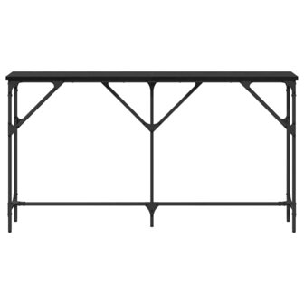 Wandtafel Zwart eiken 140 x 23 x 75 cm Gelaagd hout en metaal 5