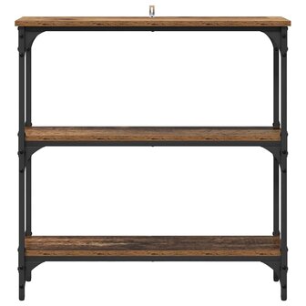Wandtafel Oud hout 75 x 22.5 x 75 cm Engineered hout en metaal 5