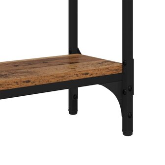 Wandtafel Oud hout 75 x 22.5 x 75 cm Engineered hout en metaal 8