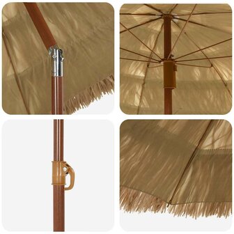 Strandparasol Bruin &Oslash; 160 x 196 cm Staal 4