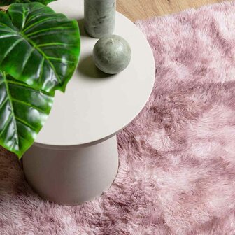 Hoogpolig vloerkleed NAVARRA 80x150 cm polyester stoffig roze 8