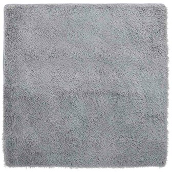 Hoogpolig vloerkleed NAVARRA 120x120 cm polyester lichtgrijs 2