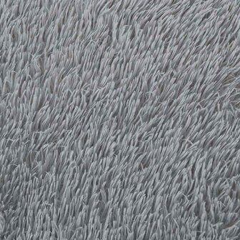Hoogpolig vloerkleed NAVARRA 120x120 cm polyester lichtgrijs 9