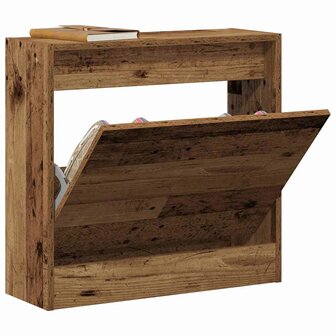 Schoenenkast met opslag Oud Hout 60 x 21 x 57 cm Bewerkt hout 3