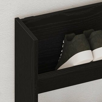 Wand Schoenenkast met plank Anders Zwart eiken Bewerkt hout 4
