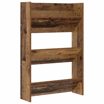 Wand Schoenenkast met plank Anders Oud hout Bewerkt hout 2