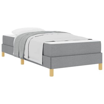 Boxspring bed Lichtgrijs en Bruin 80 x 200 cm 3