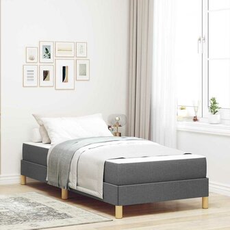 Boxspring bed Donkergrijs en Bruin 80 x 200 cm 1