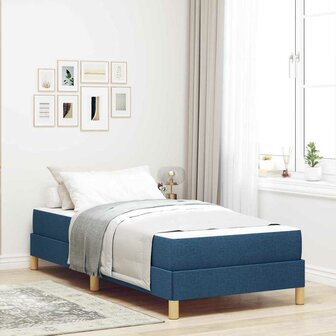 Boxspring bed Blauw en Bruin 80 x 200 cm 1
