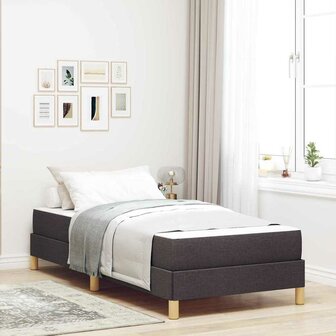 Boxspring bed Bruin 90 x 190 cm Stof en Engineered Hout 1