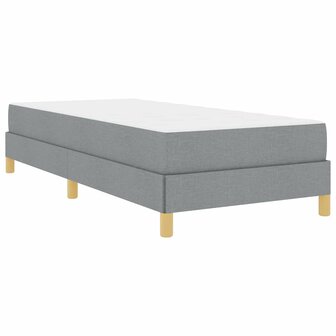 Boxspring bed Lichtgrijs en Bruin 90 x 200 cm 2