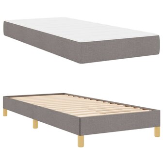 Boxspring bed Taupe en Bruin 90 x 200 cm 5