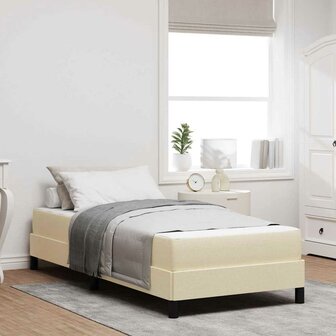 Boxspring bed met matras Cr&egrave;me 80 x 200 cm Stof 1