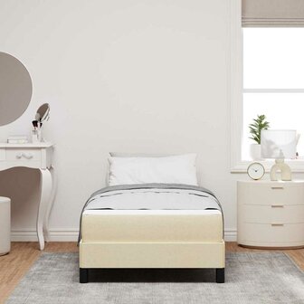 Boxspring bed met matras Cr&egrave;me 80 x 200 cm Stof 4