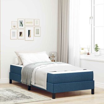 Boxspring bed met matras Blauw 80 x 200 cm Stof 1