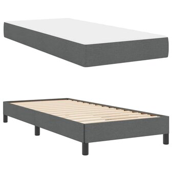Boxspring bed met matras Donkergrijs 90 x 190 cm Stof 5