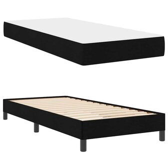 Boxspring bed met matras Zwart 90 x 190 cm Stof 5
