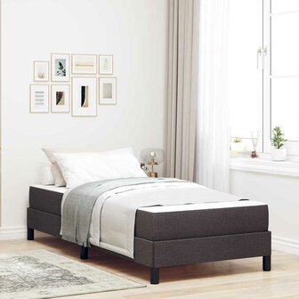Boxspring bed met matras Donkerbruin 90 x 190 cm Stof 1