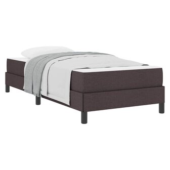 Boxspring bed met matras Donkerbruin 90 x 190 cm Stof 3
