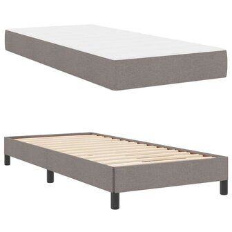 Boxspring bed met matras Taupe 90 x 190 cm Stof 5