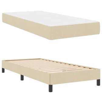 Boxspring bed met matras Cr&egrave;me 90 x 190 cm Stof 5