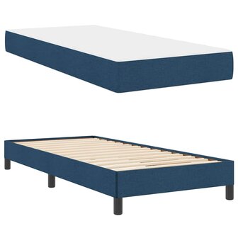 Boxspring bed met matras Blauw 90 x 190 cm Stof 5
