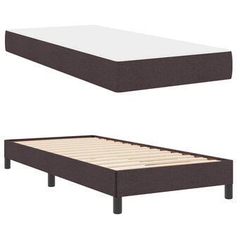 Boxspring bed met matras Donkerbruin 90 x 200 cm Stof 5