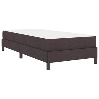 Boxspring bed met matras Donkerbruin 100 x 200 cm Stof 8