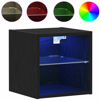 TV-kast Zwart 30 x 28.5 x 30 cm Bewerkt hout 4