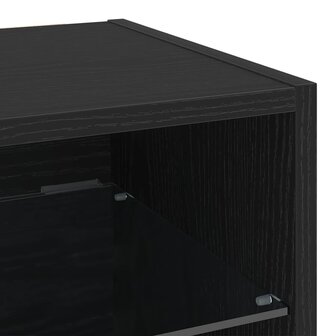 TV-kast Zwart 30 x 28.5 x 30 cm Bewerkt hout 9