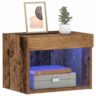 TV-kast Wandgemonteerd Oud hout 40 x 30 x 30 cm Bewerkt hout 3