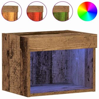 TV-kast Wandgemonteerd Oud hout 40 x 30 x 30 cm Bewerkt hout 4