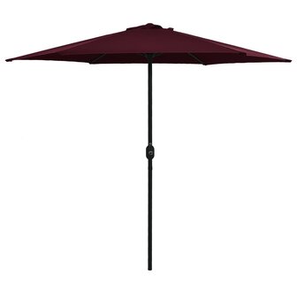 Parasol met aluminium paal 270x246 cm bordeauxrood 1