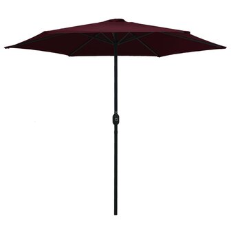 Parasol met aluminium paal 270x246 cm bordeauxrood 2