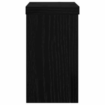 Plantenstandaard 2 pcs Zwart eiken 10 x 10 x 18 cm Bewerkt hout 7