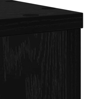 Plantenstandaard 2 pcs Zwart eiken 25 x 25 x 35 cm Bewerkt hout 8