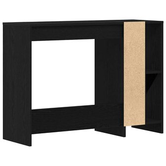 Bureau met plank Zwart Eiken 102,5 x 35 x 75 cm Bewerkt hout 5