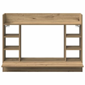 Aan de muur bevestigd bureau met plank artisanaal eikenkleurig 5